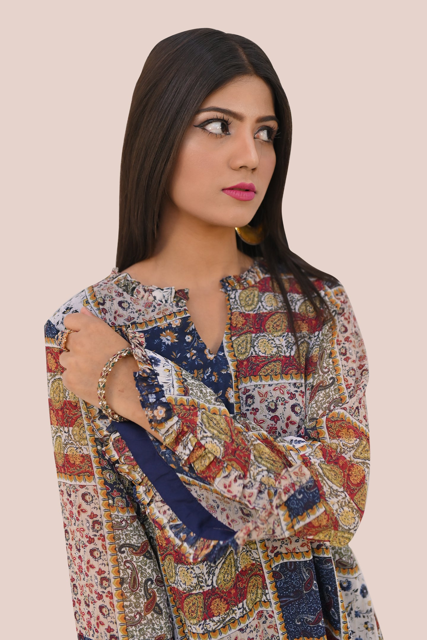 casual 2 piece short shirt & plazo